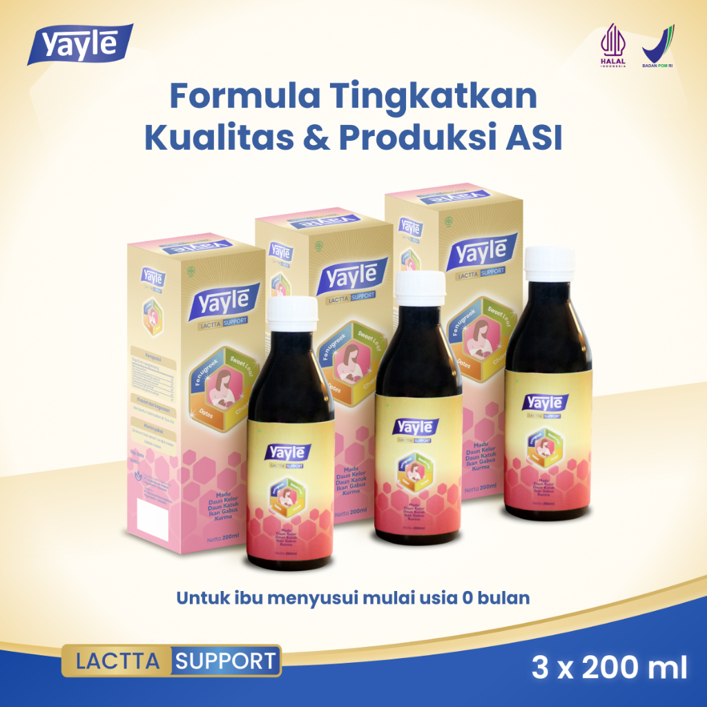 Yayle Lactta Support 200ml - 3 Botol