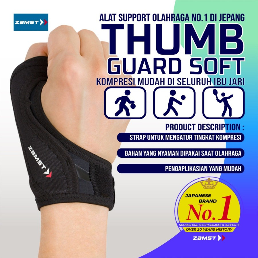 Thumb Guard Deker Pergelangan Tangan Jempol Zamst Original Japan