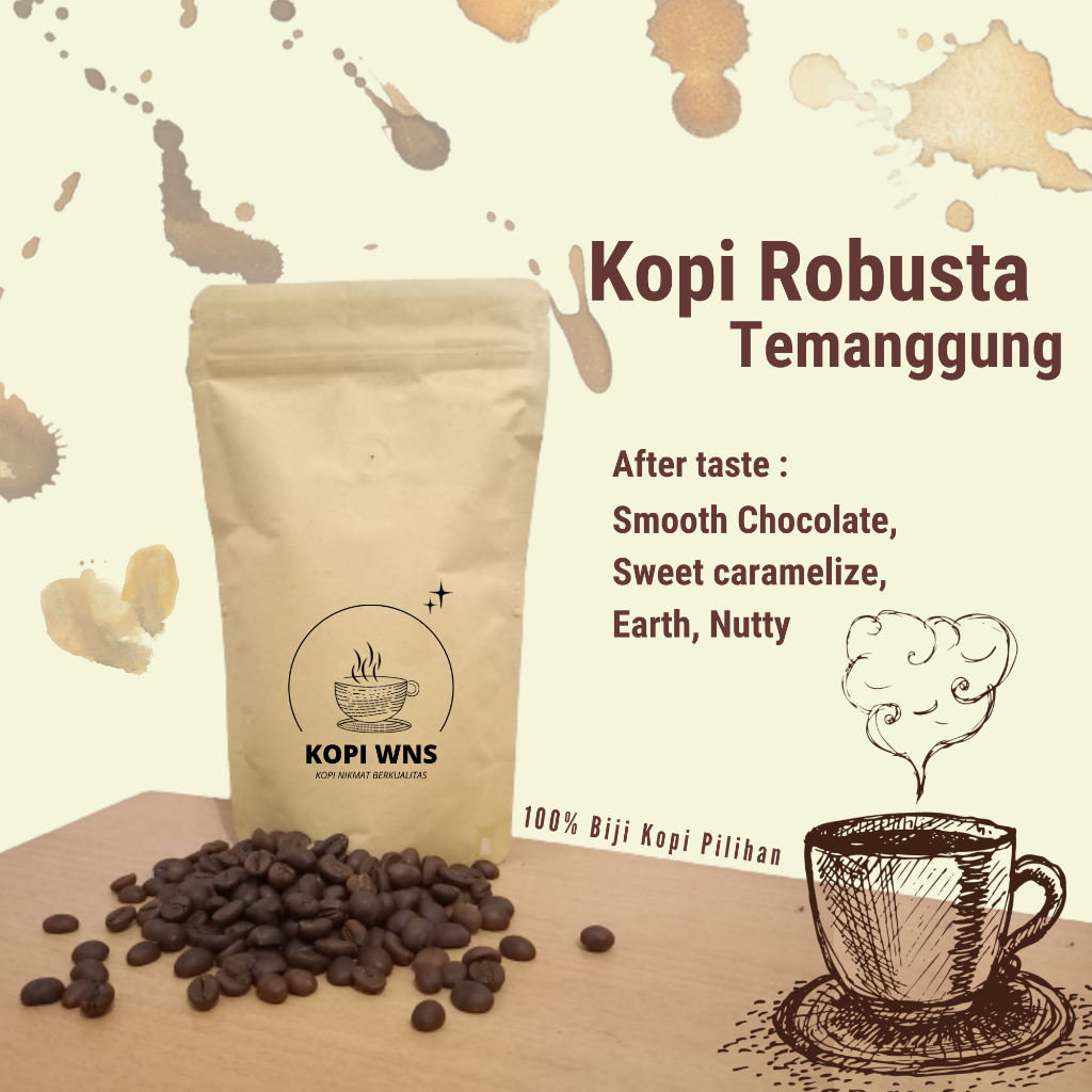 

Kopi Robusta Temanggung 500Gr Bubuk Kopi WNS