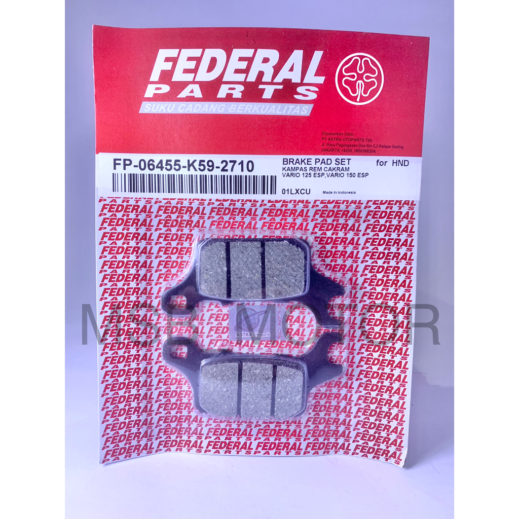 Kampas Rem Cakram Depan K59 FEDERAL VARIO 150 ESP