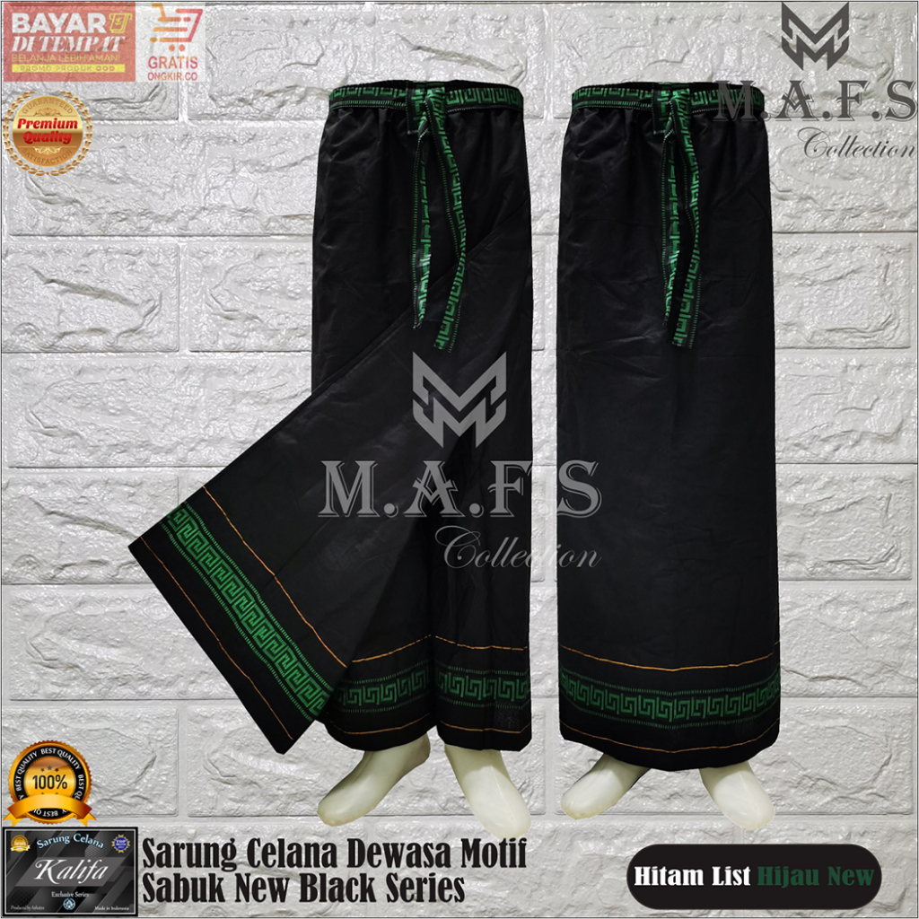 SARUNG CELANA DEWASA BLACK SERIES MOTIF NEW A1 KALIFA