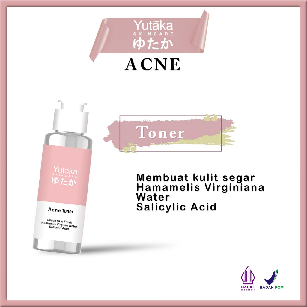 yutaka  skincare paket ACNE  5 item  ORIGNAL/yutaka Skincare 100% original /yutaka  skincare yutaka / skincare acne