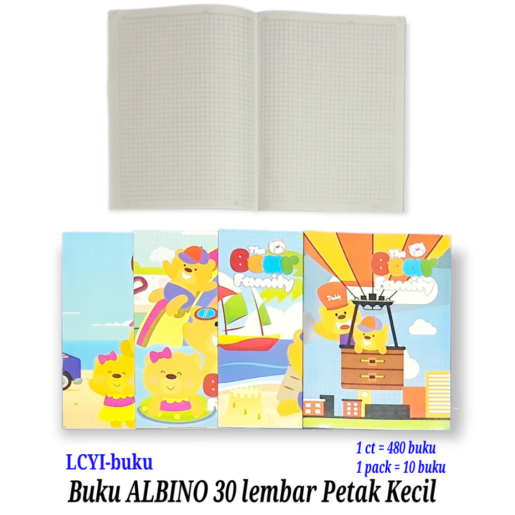 

1pack=10buku BUKU KOTAK PETAK KECIL DAN BESAR ISI 30 LEMBAR