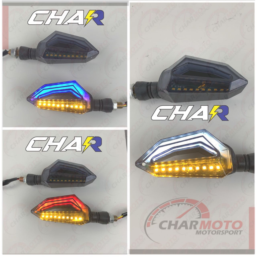 CHAR / SEN LED 2 WARNA VARIASI BYSON CBR AEROX VARIO UNIVERSAL MOTOR PNP