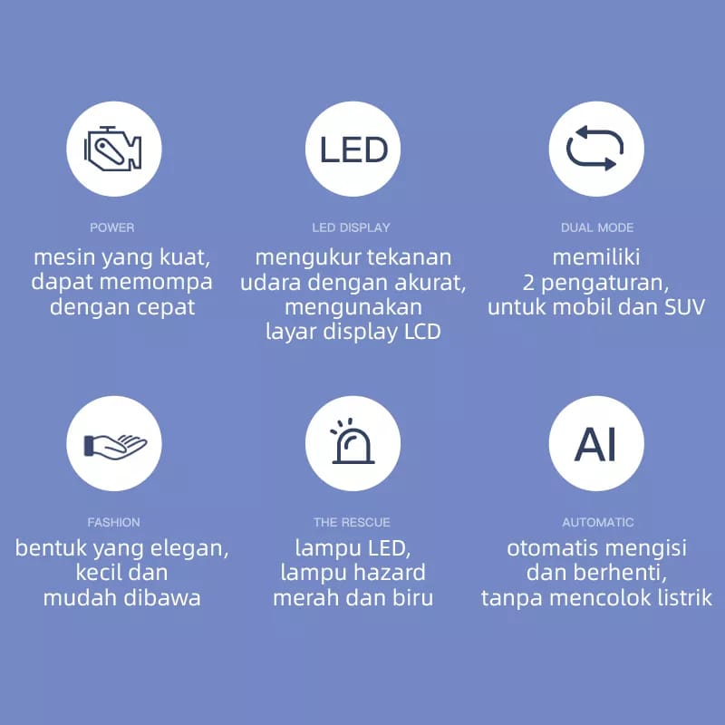 COD Pompa Ban Pompa angin mobil inflator pompa ban mobil elektrik pompa mobil portabel Car Air Pump ban motor