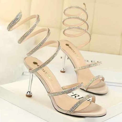 Supercleo Serpentine Band Sexy Party Wanita High Heels 5155 (34-40)