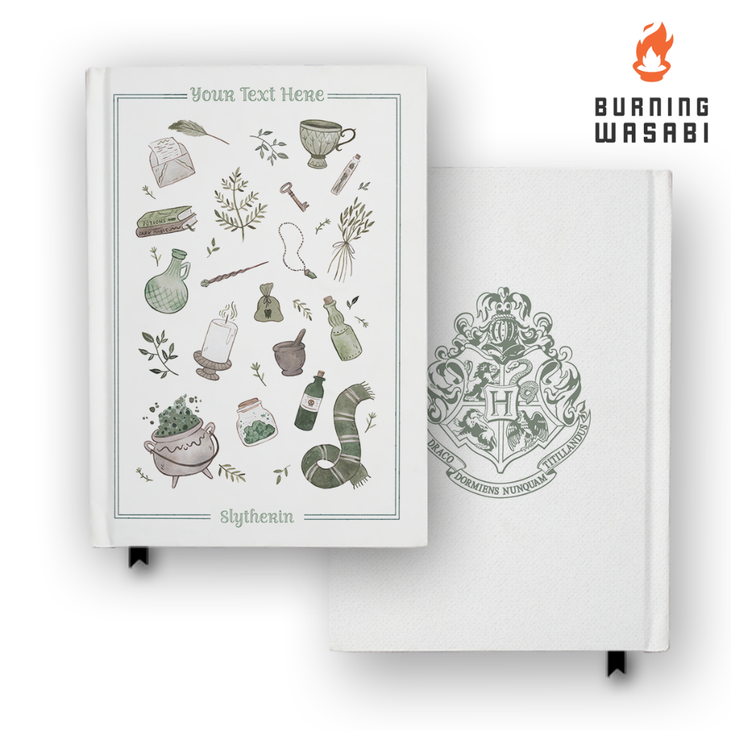 

Notebook Buku Harry Potter Hogwarts Slytherin 3 Hardcover Agenda Custom Nama DIary Jurnal Agenda A5 A6
