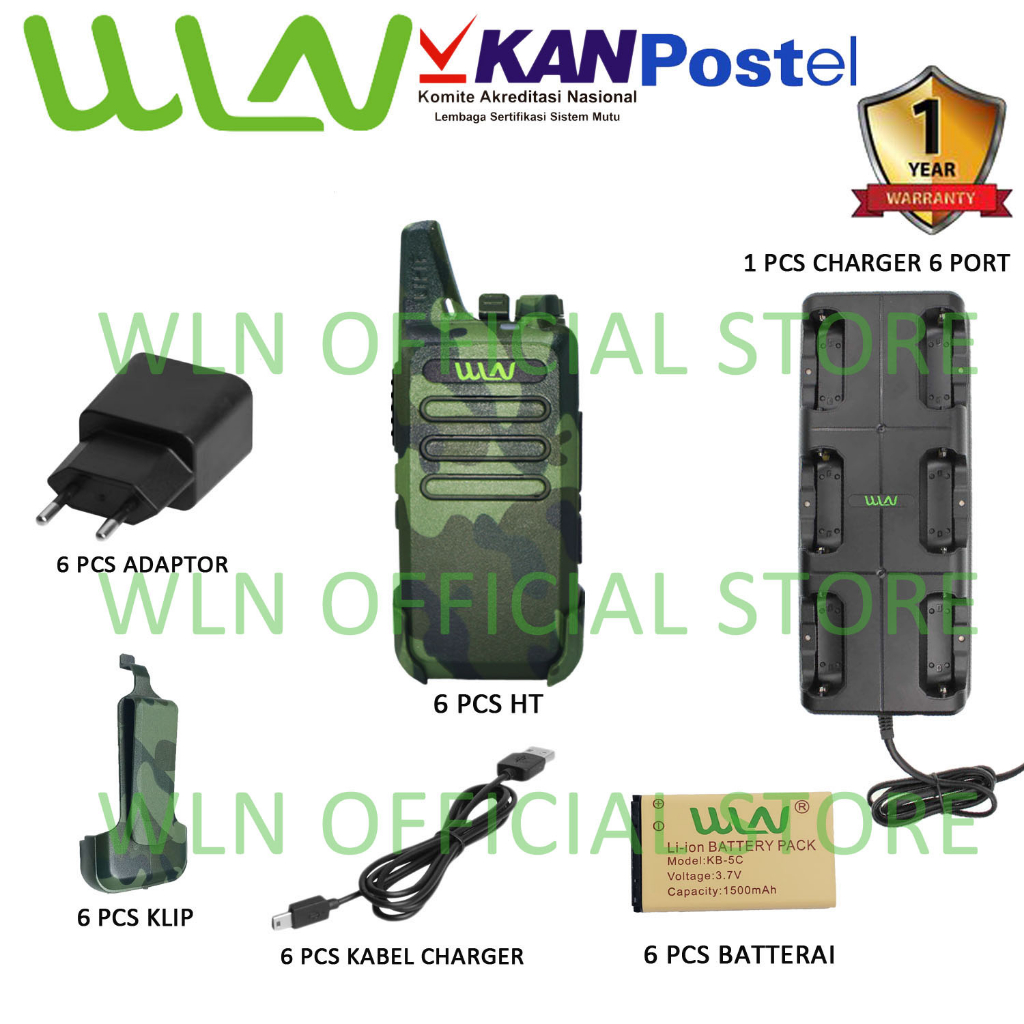 PAKET BUNDLING KD-C1 LORENG ISI 6 PCS LENGKAP KEPALA CHARGER,KABEL,DAN CHARGER 6 SLOT