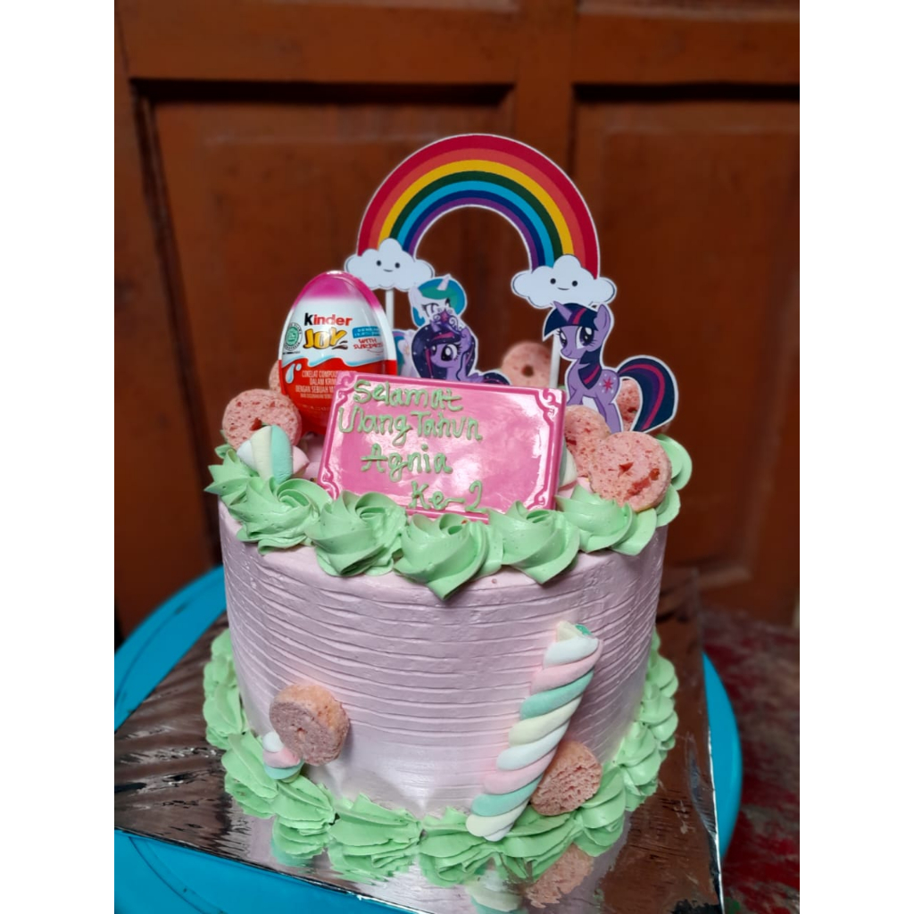 Topper Kue Ulang Tahun Kuda Poni (Costum Nama)