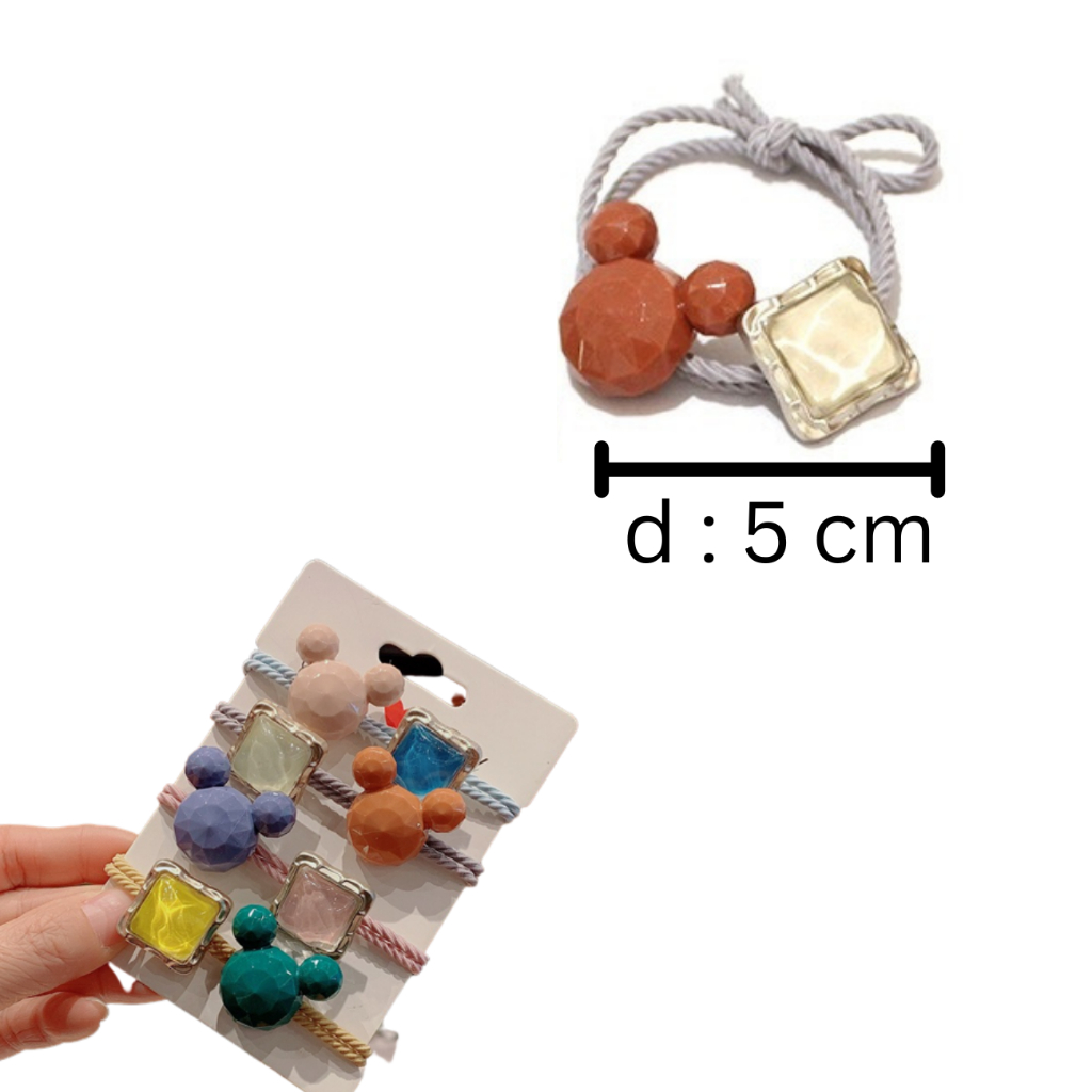 3SP | ART106 Ikat Rambut Elastis Varian Kartun Mouse Aksesoris Karet Rambut Fashion Korea
