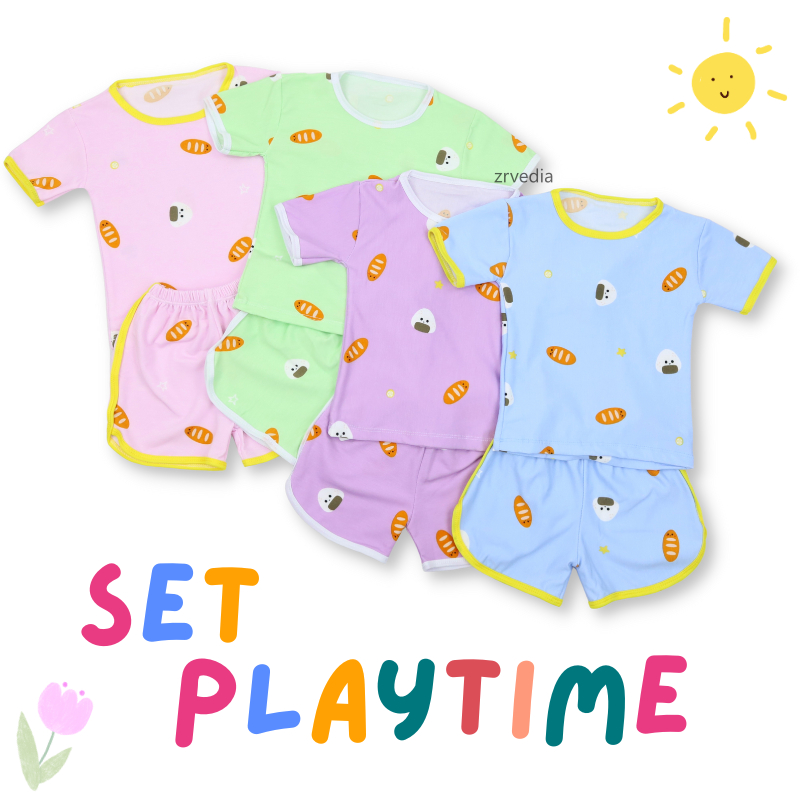 [MOTIF] Setelan Chuba Chups Bayi / Set Baby Laki Perempuan Stelan Baju Tidur Pajamas Unisex Polos Pendek Adem 6-12 Bulan kiosbalitaaprilia