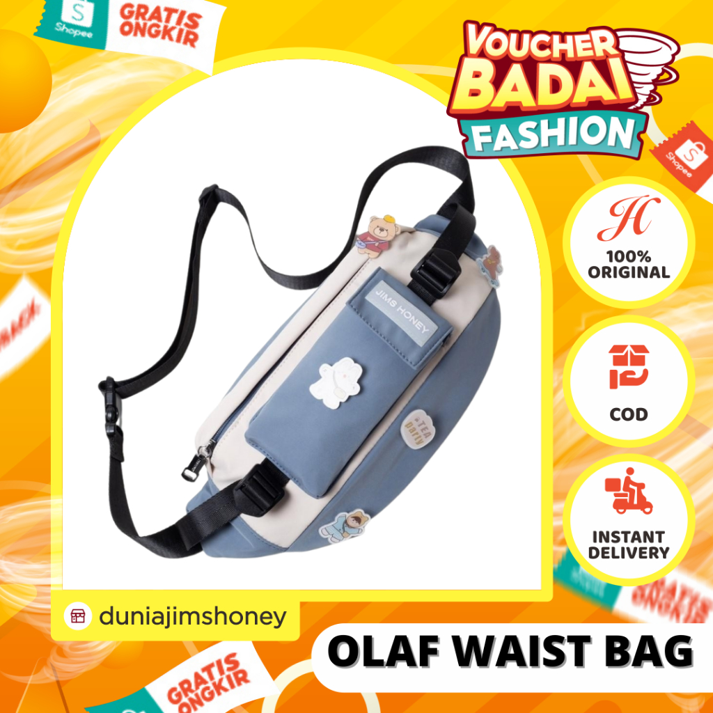 JIMS HONEY OLAF WAIST BAG TAS PINGGANG WANITA ORI JIMSHONEY