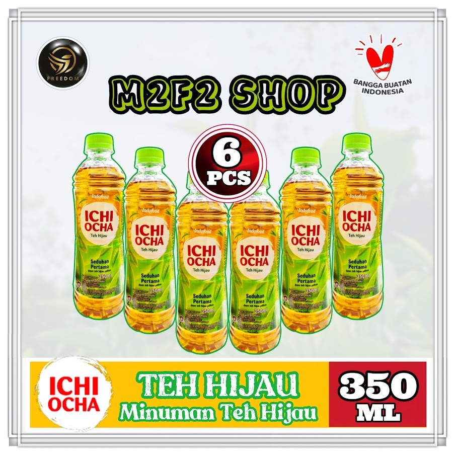 

ICHI OCHA Minuman Teh Hijau | Green Tea Botol Plastik Pet - 350 ml (Kemasan 6 Pcs)