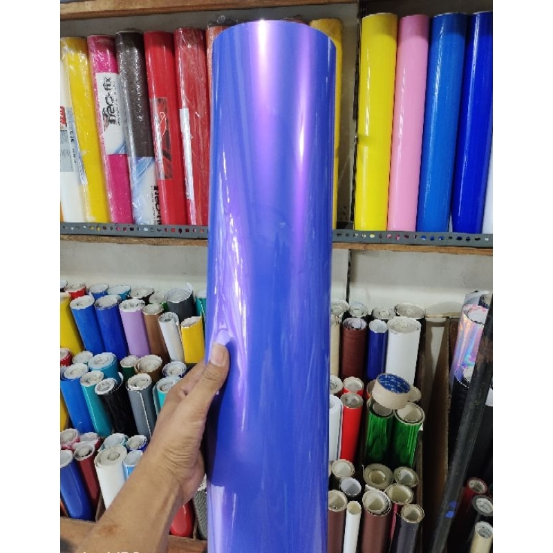 skotlet stiker/decal biru lembayung ungu