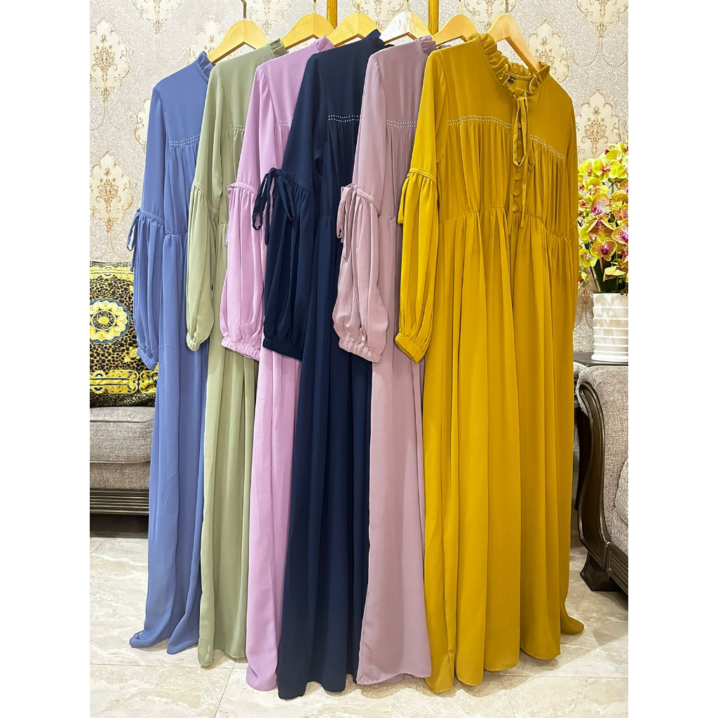 Fashion Muslim Perempuan - Gamis Arnita Ceruti Full Puring Terbaru - Murah Terjangkau - Bisa COD