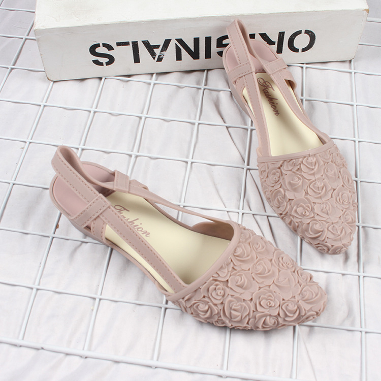 AND / COD / Sepatu Heels Wanita Import Sepatu Hak Perempuan Kasual Sepatu Flat Wanita Fashion Motif Bungga Murah Cantik SPT-75