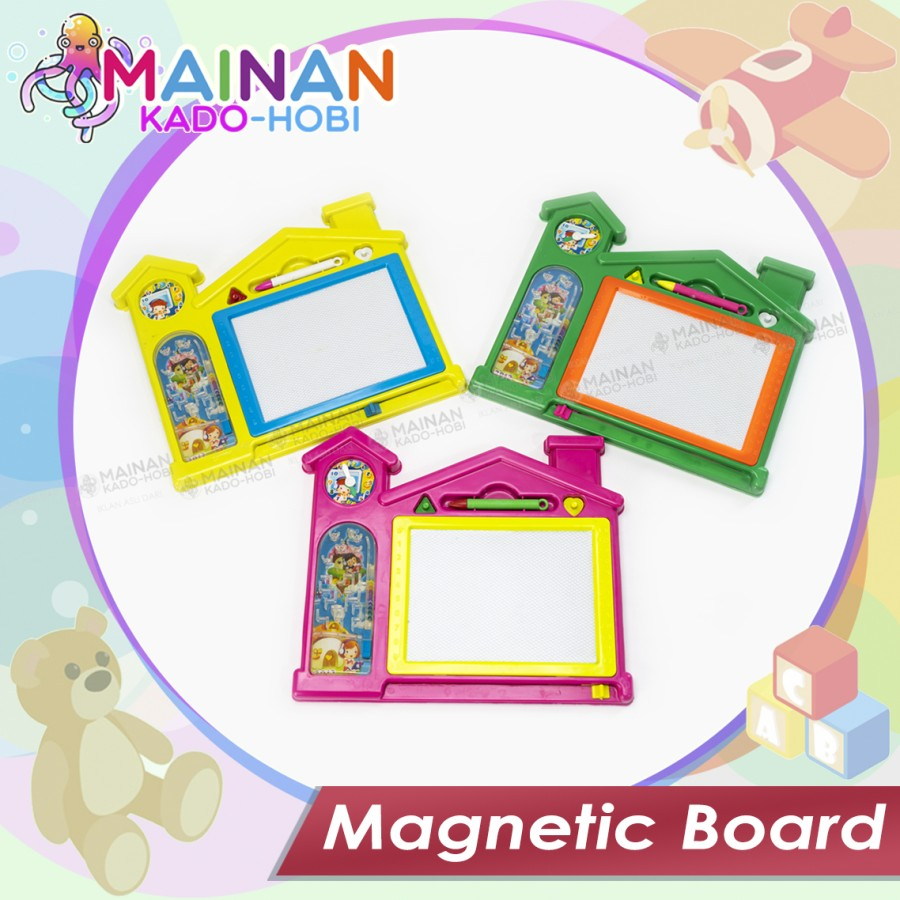 HADIAH LEBARAN MAINAN ANAK EDUKASI PAPAN TULIS MAGNET MAGIC BOARD