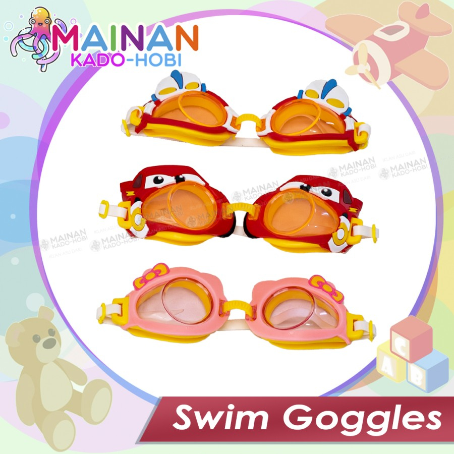 HADIAH GOGGLE KACAMATA RENANG ANAK MOTIF KARAKTER SUPERHERO KARTUN LUCU