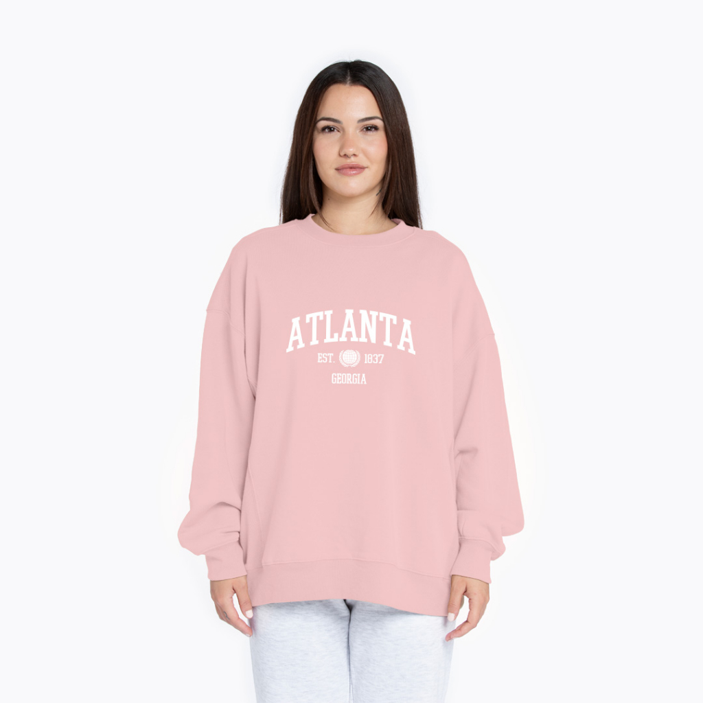 ATLANTA SWEATER SWITER CREWNECK OVERSIZE PRIA WANITA Size M-XXL