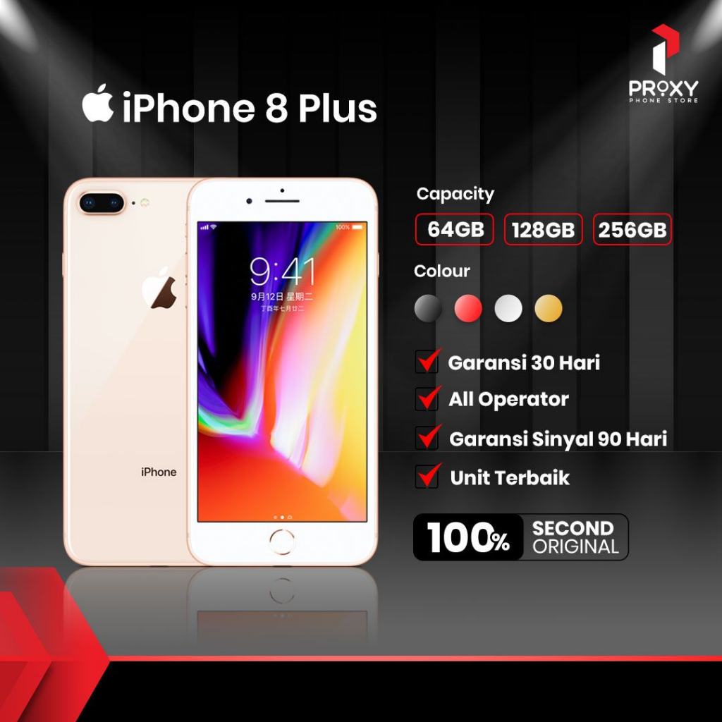 IPHONE 8 PLUS 64GB 256GB SECOND IBOX NORMAL FULLSET