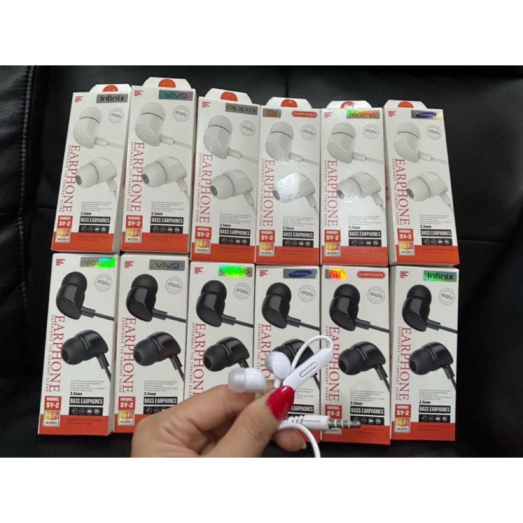 HEADSET BRAND SY-2 / PacKing Import Superbass Samsung / Oppo / Vivo / Infinix / Mi / KOMPATIBEL