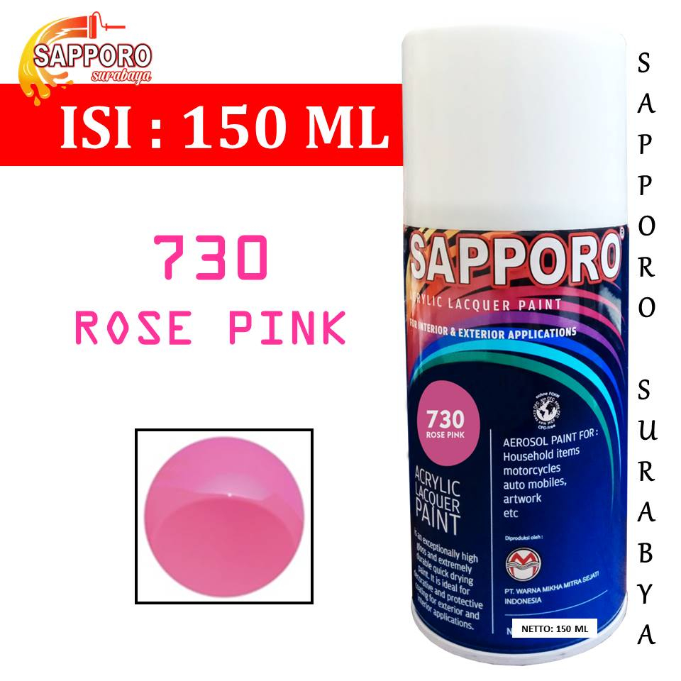 Sapporo Cat Spray 730 Rose Pink 150ml Cat Semprot Sapporo