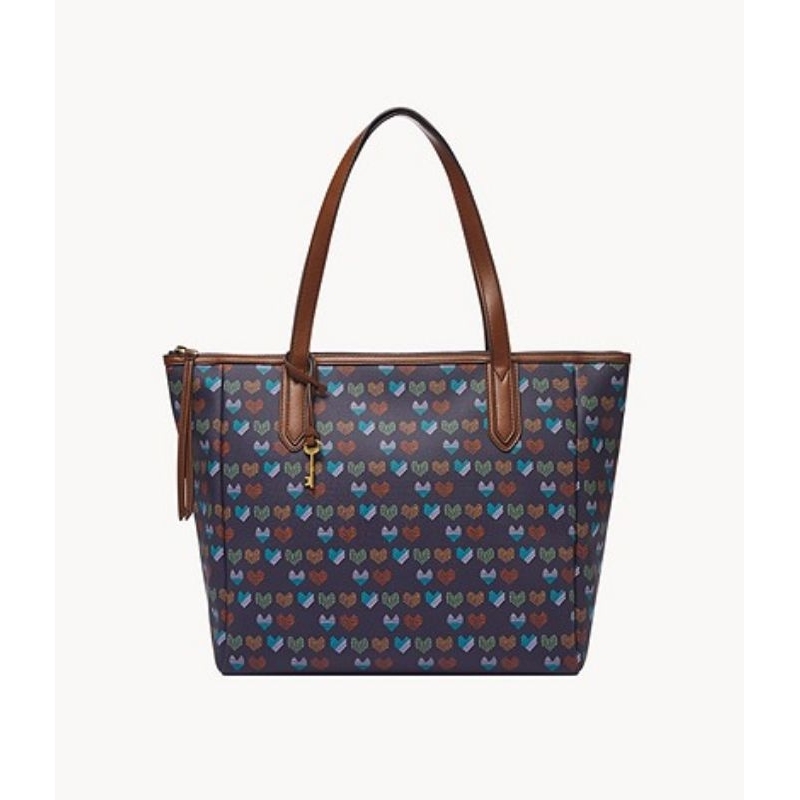 Fossil sydney tote bag navy multi