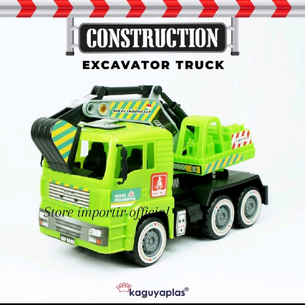 UKURAN BESAR Mainan Mobil Konstruksi Excavator Truck KGP 8090 | Mainan Truck Bego Kaguyaplas