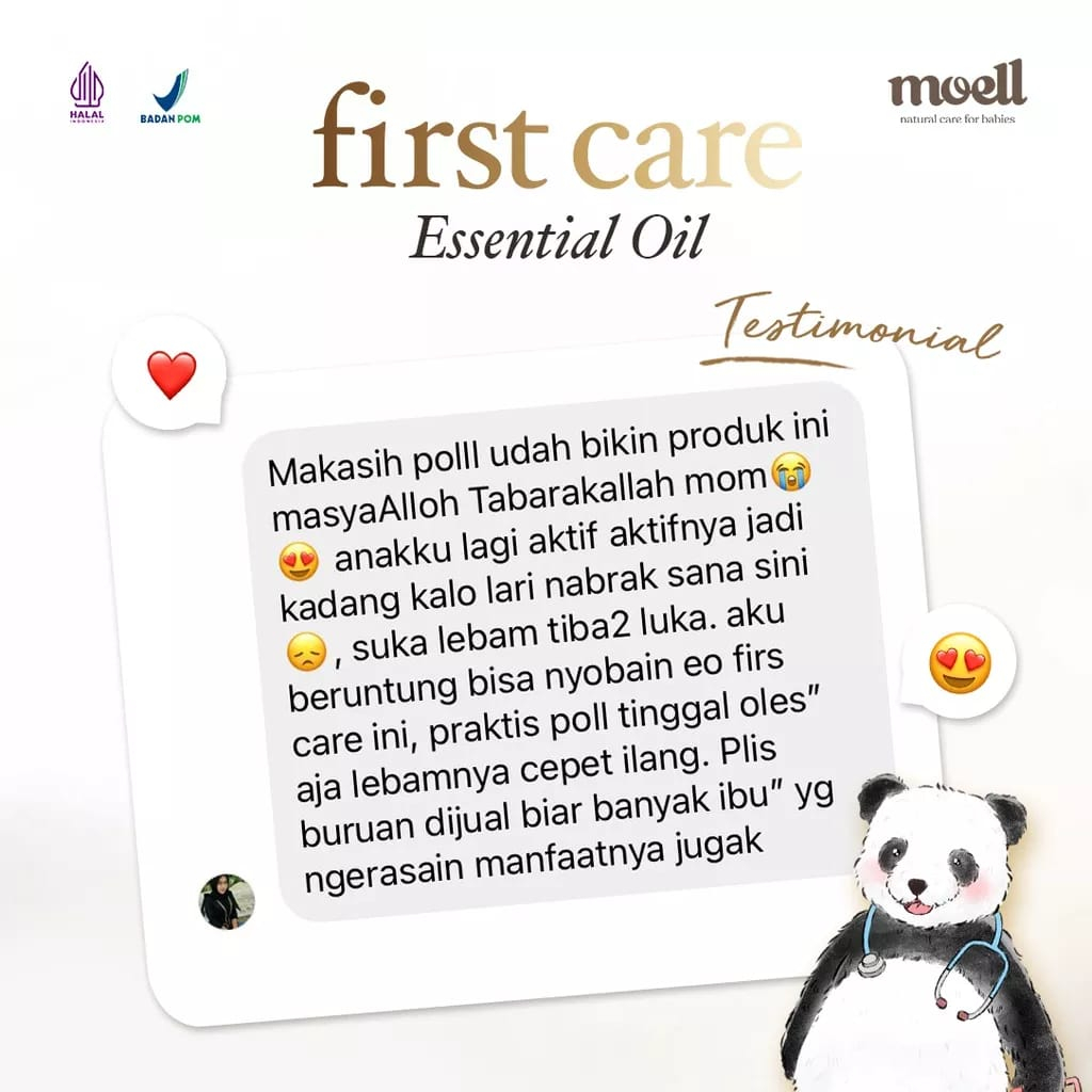 Moell Fisrt Care Natural Essential Oil 8ml - Untuk Luka Memar &amp; Bengkak