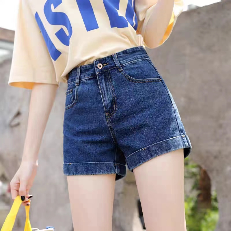 【wanita.id】hotpants celana jeans pendek wanita celana strech wanita korean style highwaist celana denim kekinian