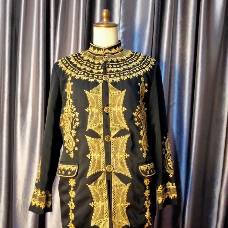 BAJU PENGANTIN ACEH COWOK/BAJU LINTO BARO MOTIF E