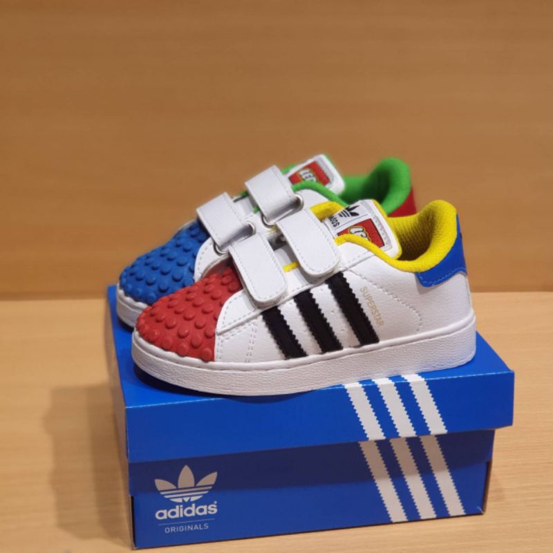 Sepatu anak anak model velcro putih lego multicolor