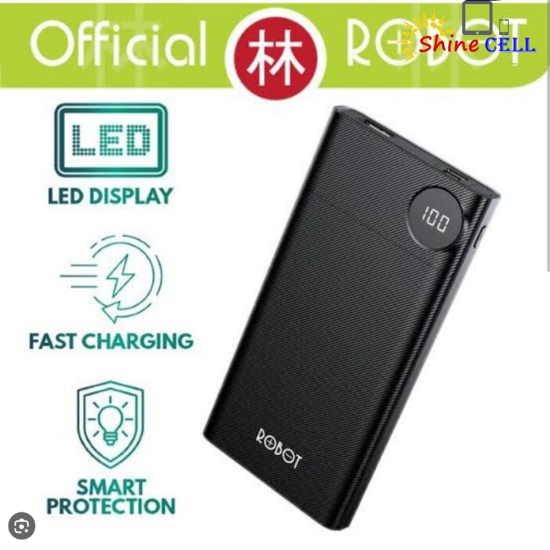 powerbank rt190 10w digital 10000mah robot