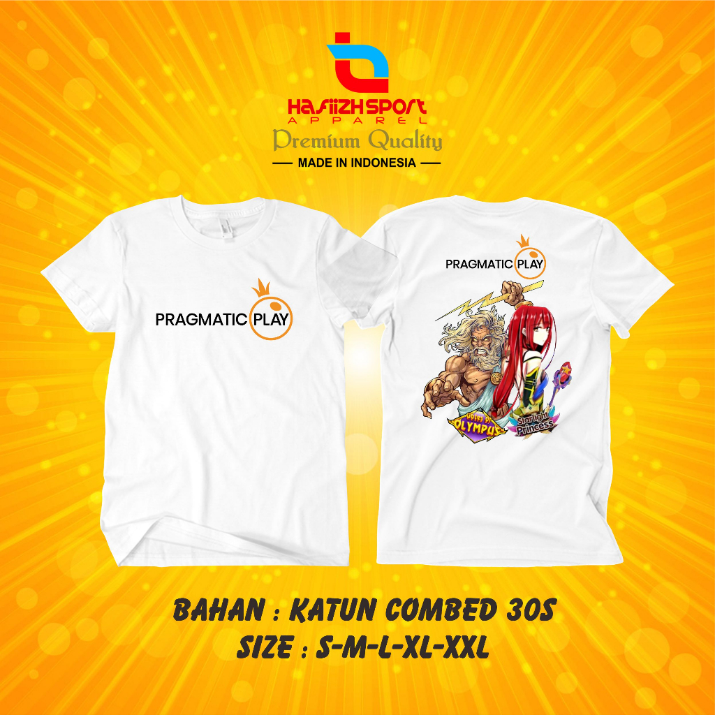 BAJU KAOS PRAGMATIC PLAY GATE OF OLYMPUS STARLIGHT PRINCESS PREMIUM