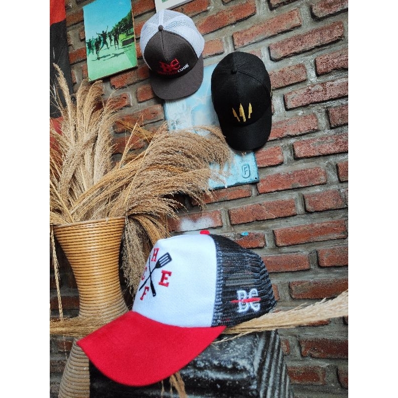 TOPI CHEF CANVAS Model Jaring-jaring