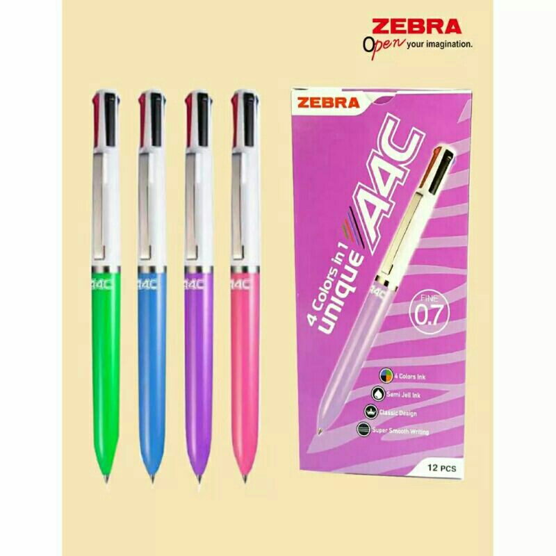

Bolpoin Zebra 4 Warna A4C Per Pcs