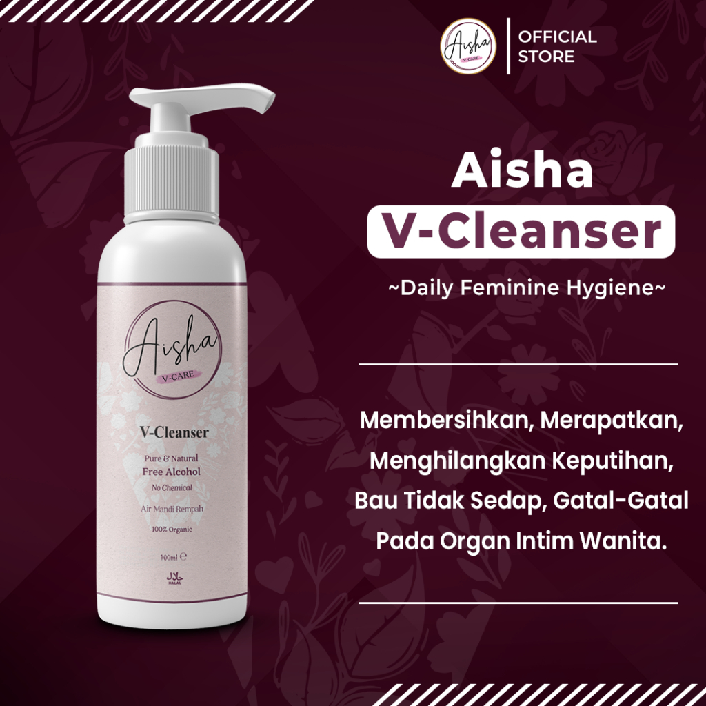 PEMBERSIH KEPUTIHAN PERAPAT KEWANITAAN  MISSV CLEANSER VIRGIN POWDER HERBAL ALAMI AISHAVCARE