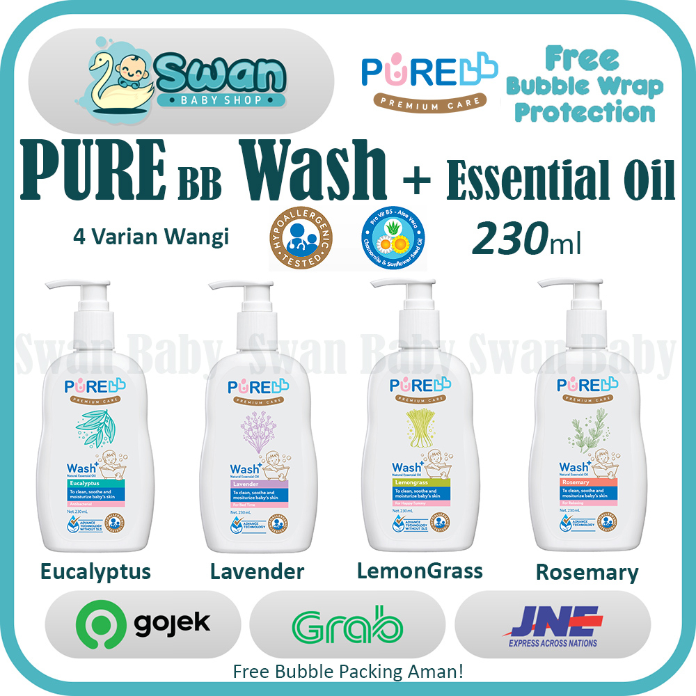 Pure BB Wash+ Eucalyptus 230ml / Sabun Bayi / Baby Wash