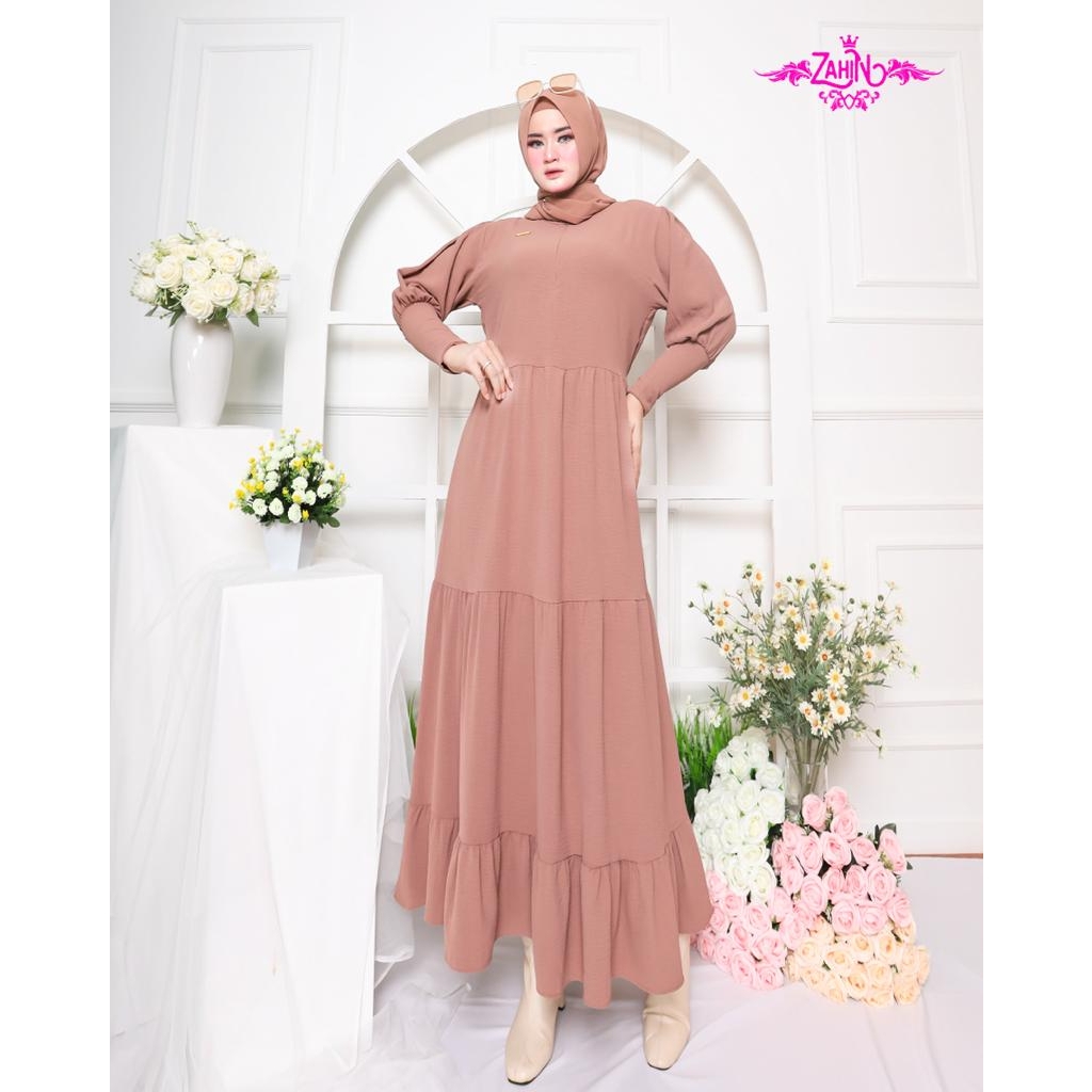 GAMIS POLOS HANITA ZAHIN DAN REYSA SALUR CRINGKLE PREMIUM MODEL TERBARU VIRAL trendy wanita fashionable wear SIMPLE SYARI