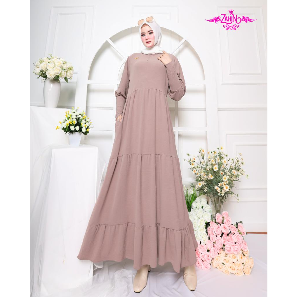 GAMIS POLOS HANITA ZAHIN DAN REYSA SALUR CRINGKLE PREMIUM MODEL TERBARU VIRAL trendy wanita fashionable wear SIMPLE SYARI