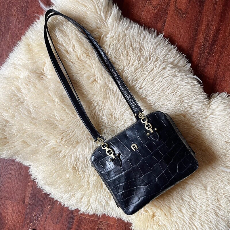 aigner croco bag