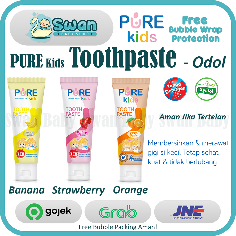 PURE Kids Toothpaste 50gr Pasta Gigi Anak / Odol Pure