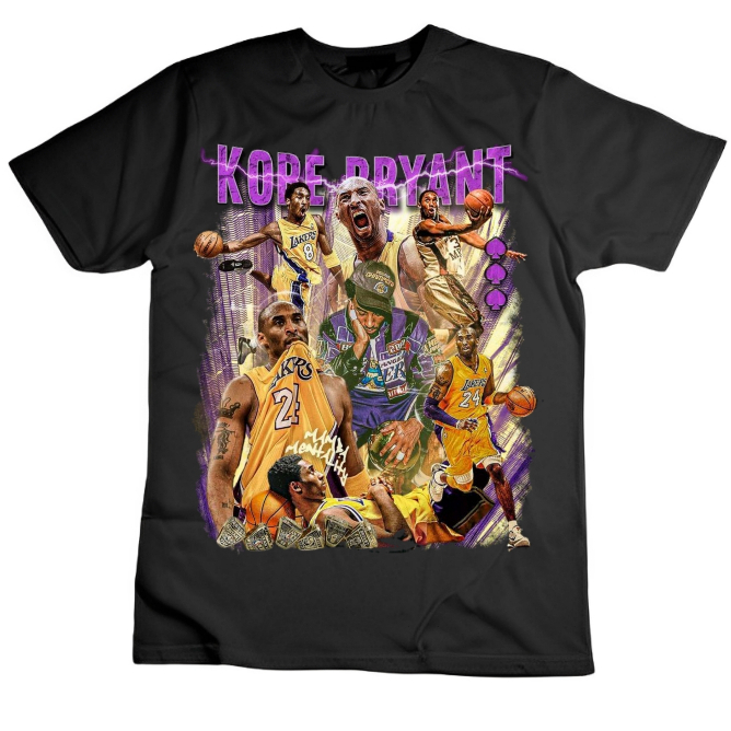 Levoxy Kaos - Kobe Bryant  NBA edition - Hitam dan Putih