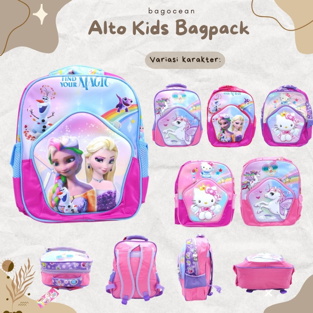 TAS ANAK CEWEK IMPORT MURAH BARU 14 INCHI / RANSEL SEKOLAH ANAK CEWEK IMPORT ALTO 14 INCH MURAH BARU / TAS ANAK CEWEK PAUD PG TK SD TIMBUL MOTIF ANIMASI 14 INCH MURAH ORIGINAL / TAS SEKOLAH ANAK CEWEK ALTO TIMBUL EMBOSS 2 RUANGAN 14 INCHI PAUD PG TK ORI