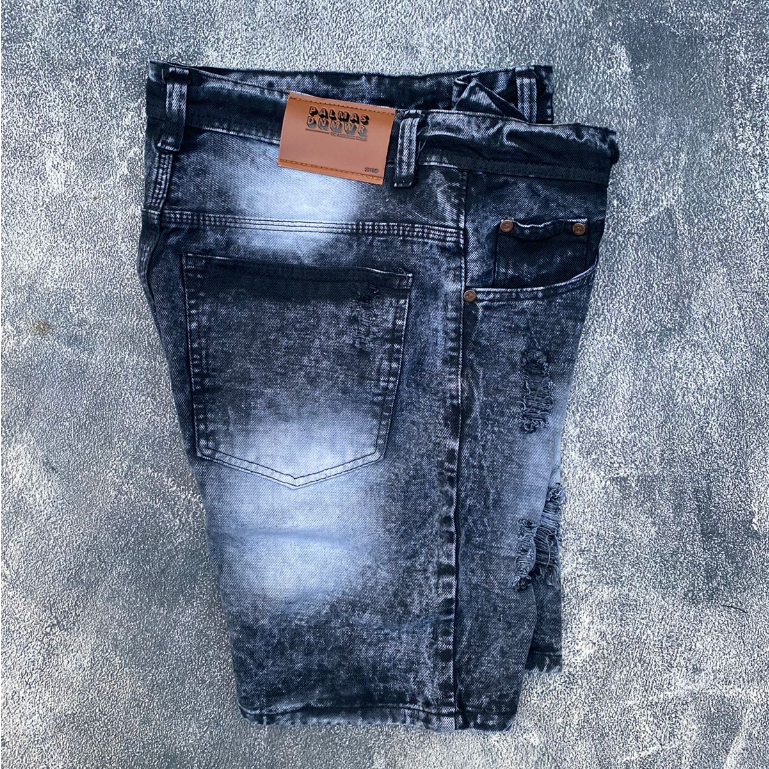 Celana Jeans Pendek Pria Sobek-sobek Original Palmas