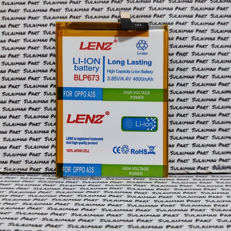 Baterai Battry Baterai Oppo A3S BLP673 Double Power