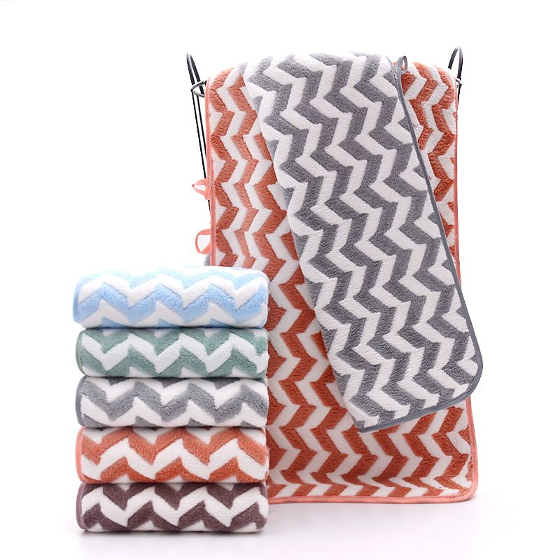 Handuk Microfiber Zigzag 35x75cm Handuk Mandi Handuk Muka Super Serap Air Murah Import