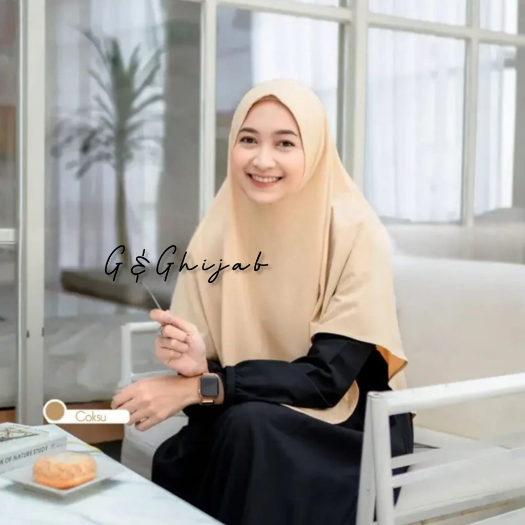 Hijab Bergo Instan Non Pet / Bergo Non Pet Malay Jumbo / Bergo Malay Jumbo Jersey Premium XL