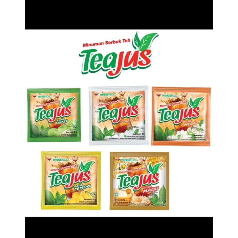 

TeaJus Rasa Gula Batu 1 renceng isi 10 sachet Teh tea jus manis bubuk