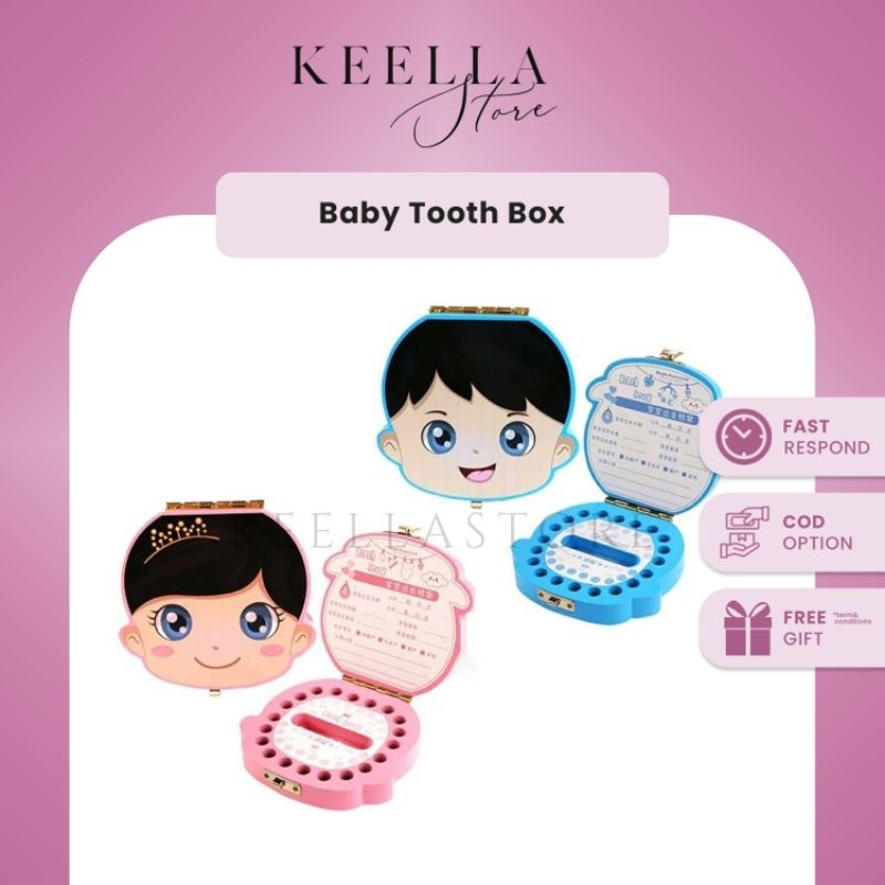 Tempat bayi / kotak penyimpanan gigi bayi / baby tooth box teeth gigi susu anak